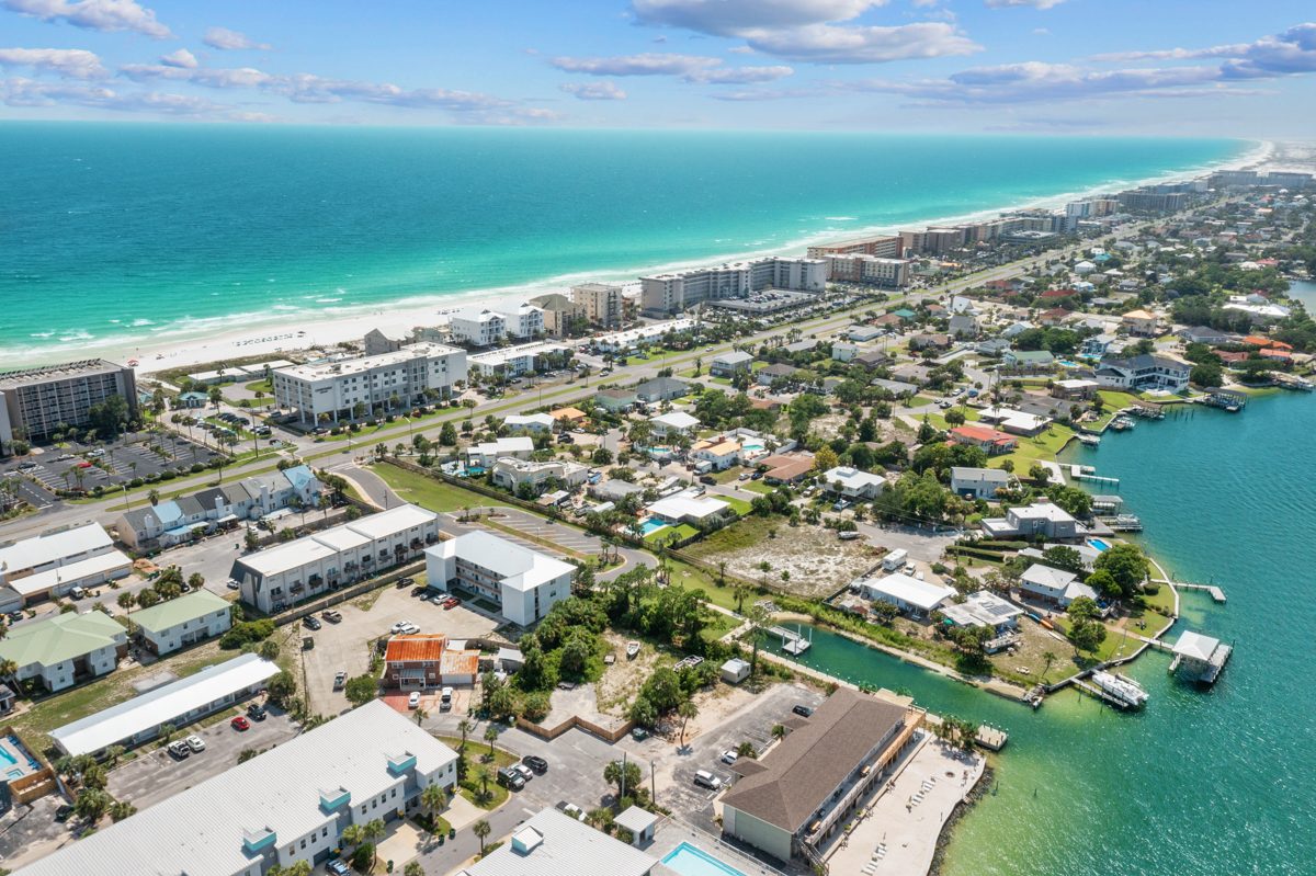Aerial of Fort Walton Beach coastal area
